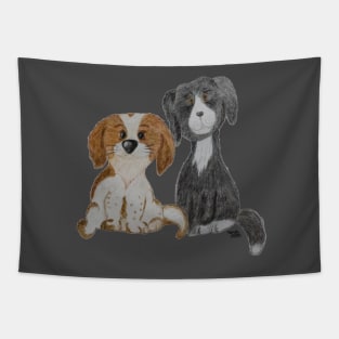 Cute Spaniel and Border Collie Tapestry