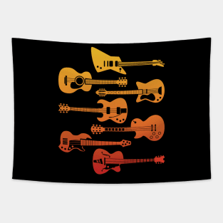Vintage Guitar Graphic - For Men Women and Music Groups Tapestry