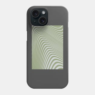 Modern Abstract Wavy Line - Aesthetic Green Phone Case