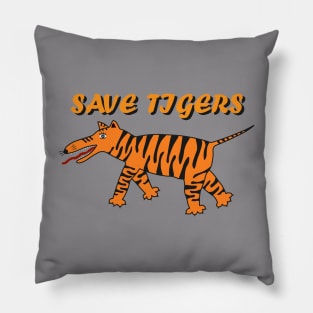 Save Tigers Pillow