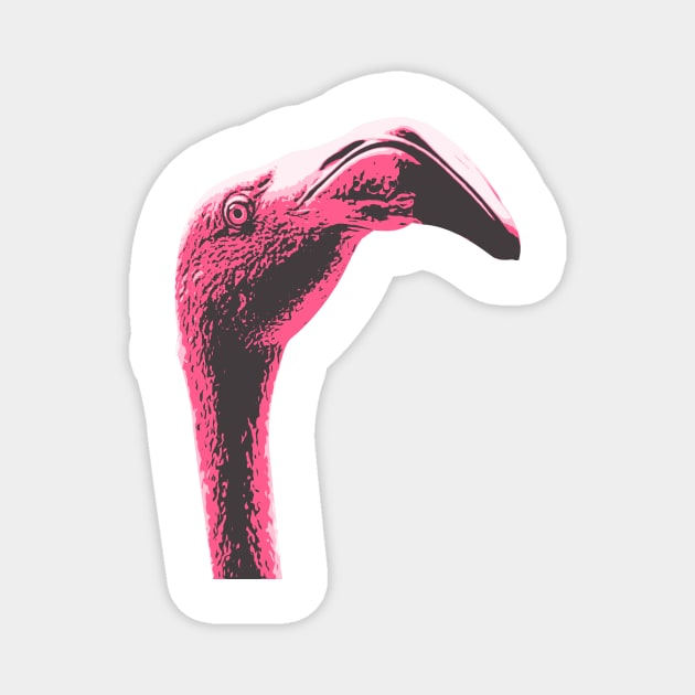 Funny Flamingo Magnet by boholoc0