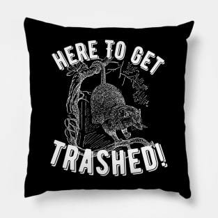 Opossum Here To Get Trashed! Pillow