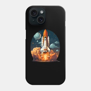 AI Generated Rocketship Phone Case