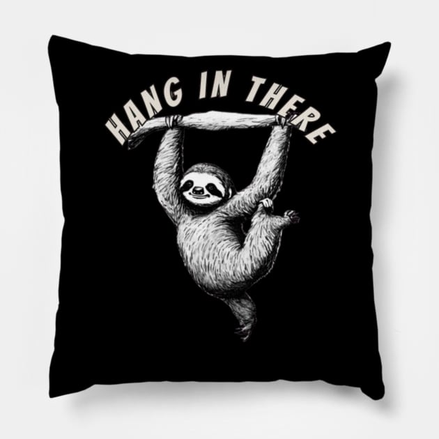 Hang in There Sloth Pillow by Alexander S.