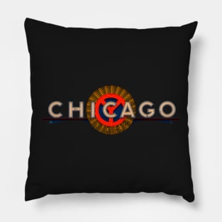 Chicago Theare Marquee Front Pillow