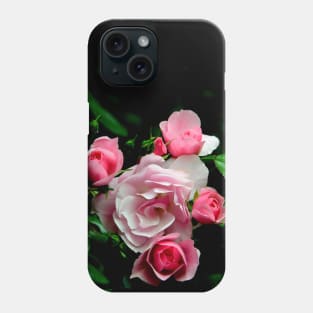 Rose Group, Garden Pink Flowers Macro Photo Phone Case