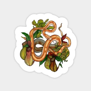 Corn Snake & Carnivorous Plants Magnet