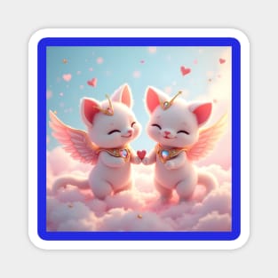 Cats Spreading Love Magnet