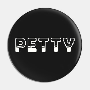 Petty Classic Video Game Graphic White Pin