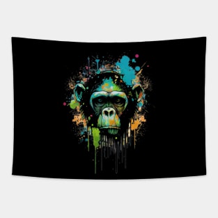 Ink Drip Chimp Tapestry