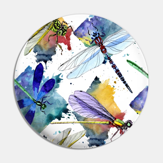 Water Colour Dragonflies Pin by savariya