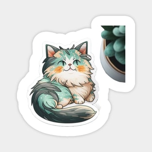 Majestic Maine Coon Cat Sticker Magnet