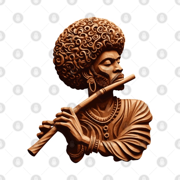 Afrocentric Man Wooden Carving by Graceful Designs