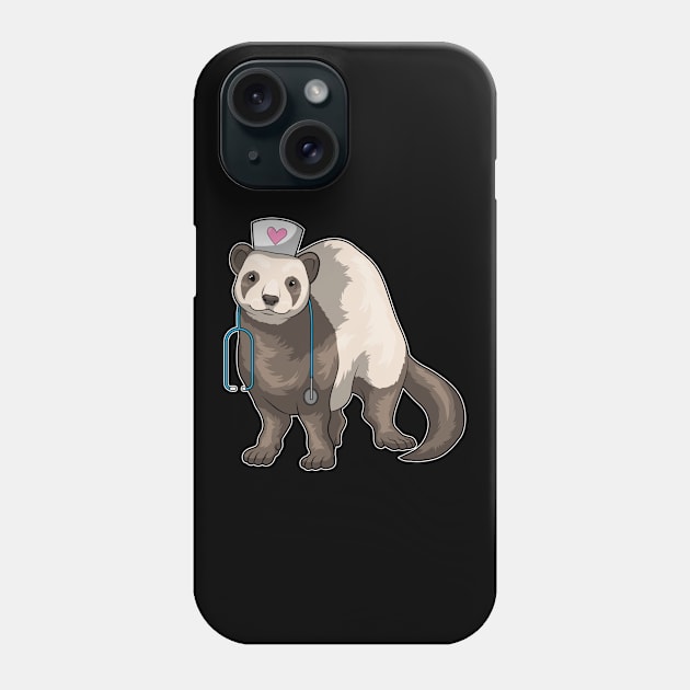 Ferret Nurse Stethoscope Phone Case by Markus Schnabel