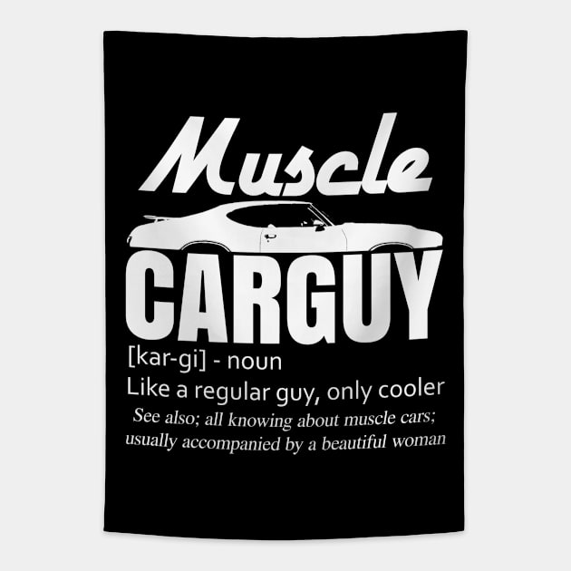 Muscle Car Guy Funny Dictionary Definition Tapestry by CharJens