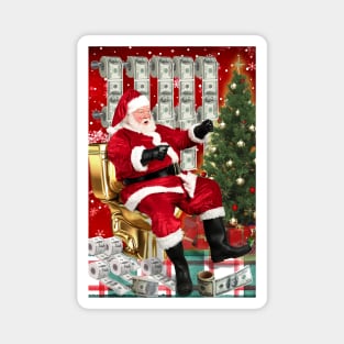 Christmas Santa Claus Money meme Magnet