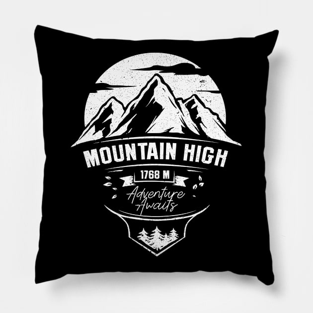 Mountain high Pillow by Teefold