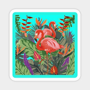 Flora and Flamingo Magnet