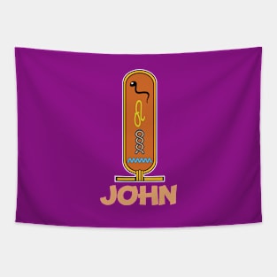 JOHN-American names in hieroglyphic letters-JOHN, name in a Pharaonic Khartouch-Hieroglyphic pharaonic names Tapestry