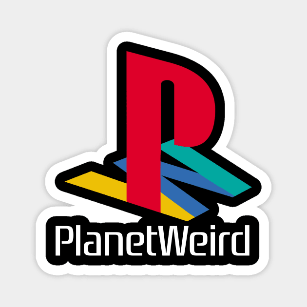 Planet Weird is now on Twitch! (white text) Magnet by PlanetWeirdPod