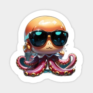 Octopus with Sunglasses Magnet