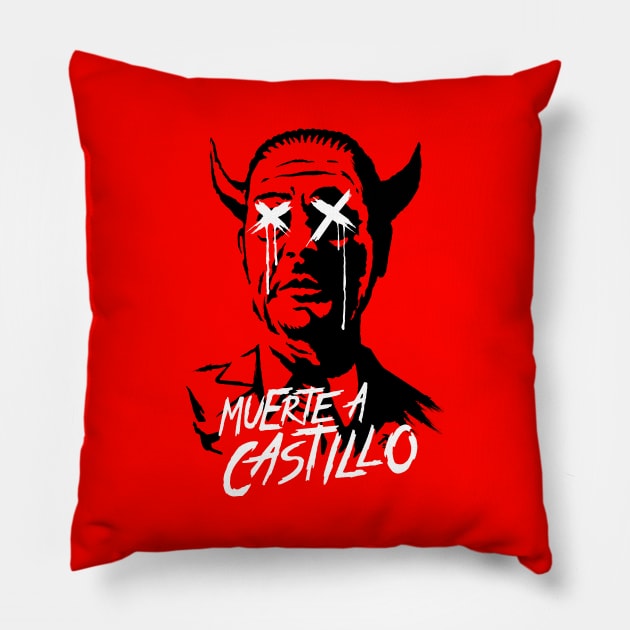 Muerte a Castillo Pillow by demonigote