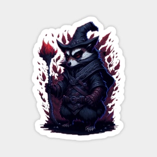 Wizard Raccoon - Mage Raccoon Magnet