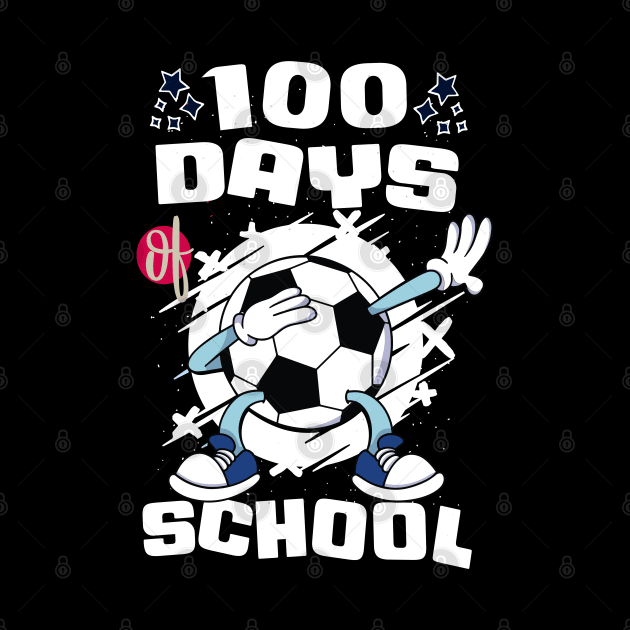 100 days of school featuring a dabbing Football #1 by XYDstore