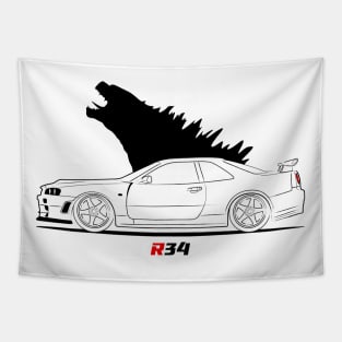 Skyline JDM R 34 Tapestry