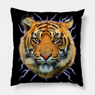 Vintage 90's Tiger Lightning Pillow