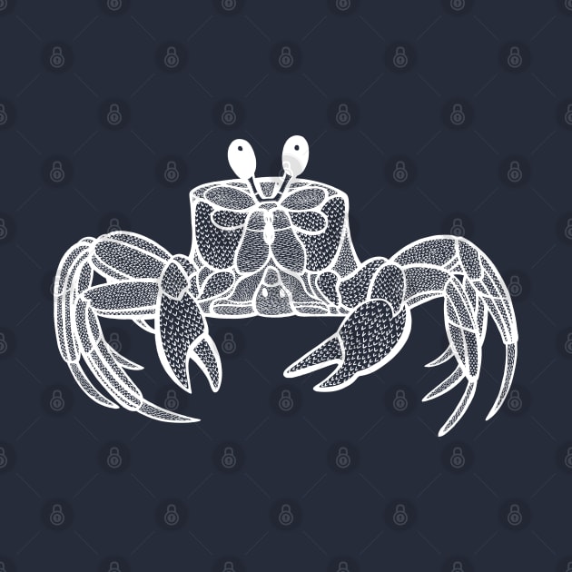 Crab drawing - hand drawn detailed animal design by Green Paladin