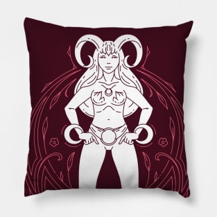 Vintage Aries Goddess Zodiac Symbol // Proud Aries Horoscope Sign Astrology Pillow