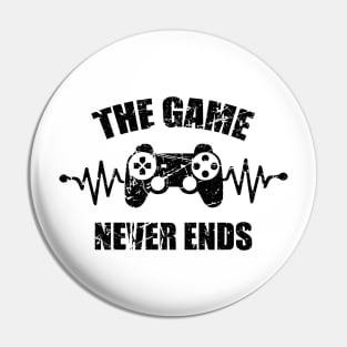 game never ends heartbeat controller gamer quote gaming Pin