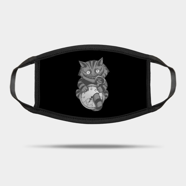 Grinning Cheshire Cat Clock Time Wonderland Cheshire Cat Mask