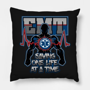 Emergency Medical Technician Saving Lives Pillow