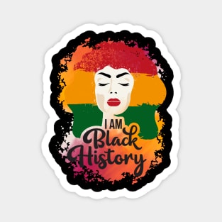 i am black history woman Magnet