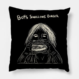 Boys Swallows Burger Pillow