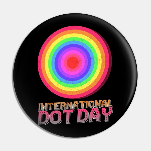 'Rainbow Dot' Awesome International Dot Day Gift Pin by ourwackyhome