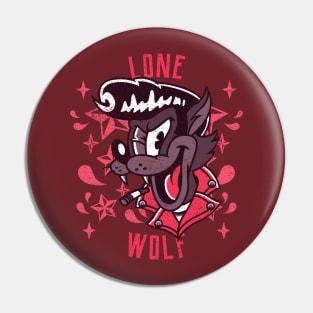 Cool Vintage "Lone Wolf" Rockabilly Pin