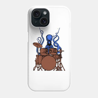 Octopus plays drums colored version Phone Case