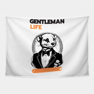 Funny Mouse Gentleman Life Cool Tapestry