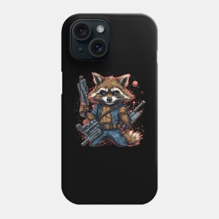 Raccoon in action Phone Case