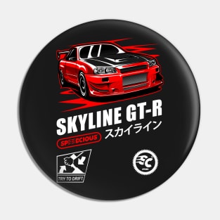 Red Nismo GT-R Pin