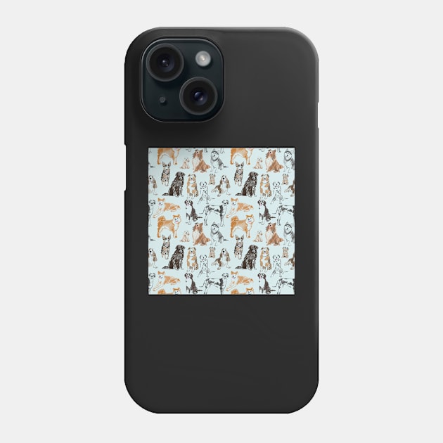 Pencil drawn dog Phone Case by orsinha