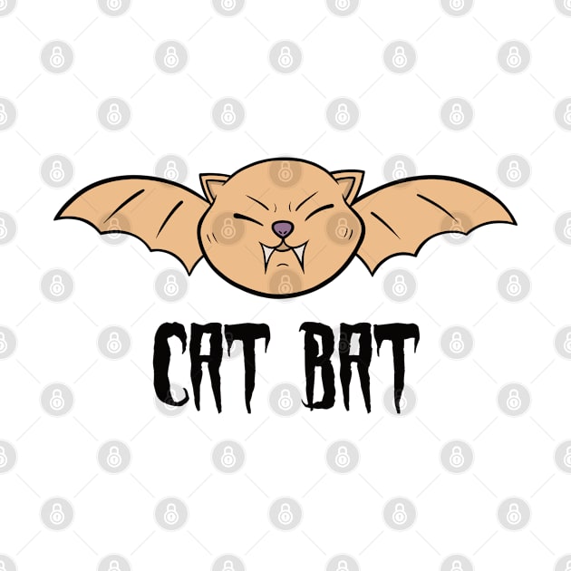 Cat Bat - Halloween Cat Bat design by Funky Chik’n