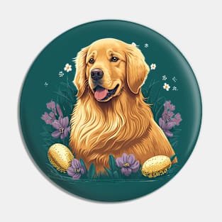 Golden Retriever happy easter day Pin