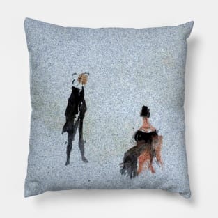 High Resolution William Turner Two Figures 1827 Pillow