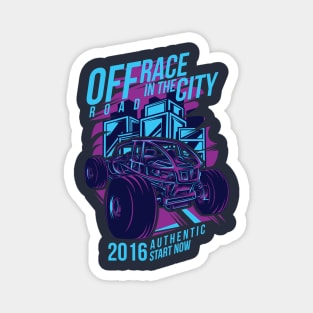 Off Road Race in the City Magnet