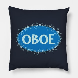 Winter Snowflake Oboe Pillow