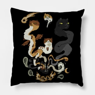 The cauldron calls the cats Pillow